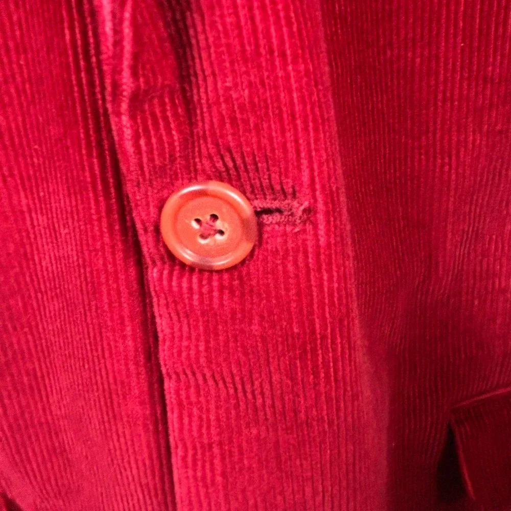 John Blair Blazer Red Mens 44 Bergundy Corduroy Sport Coat Cotton EUC